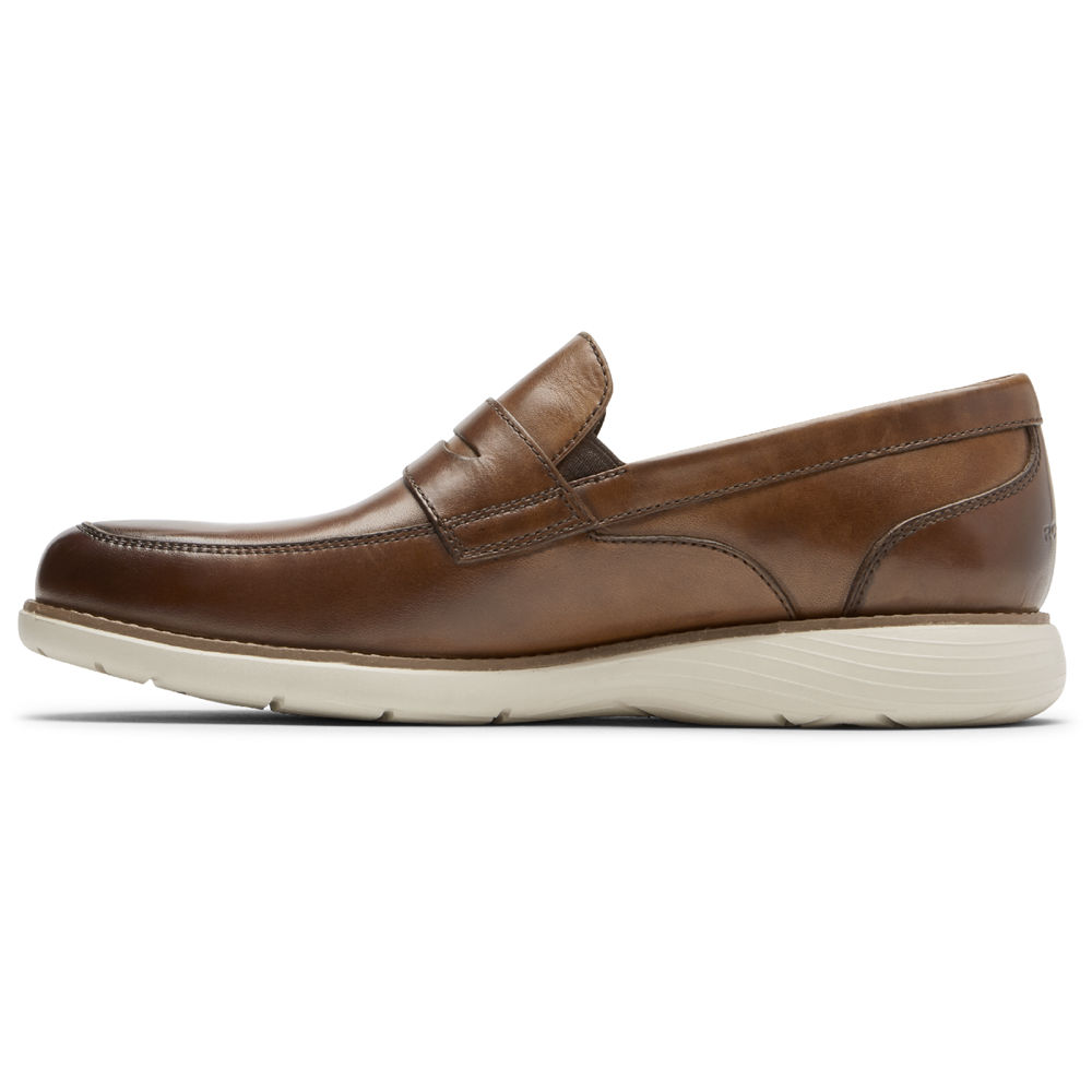 Rockport Mens Garett Penny - Loafers Brown - JZF952304